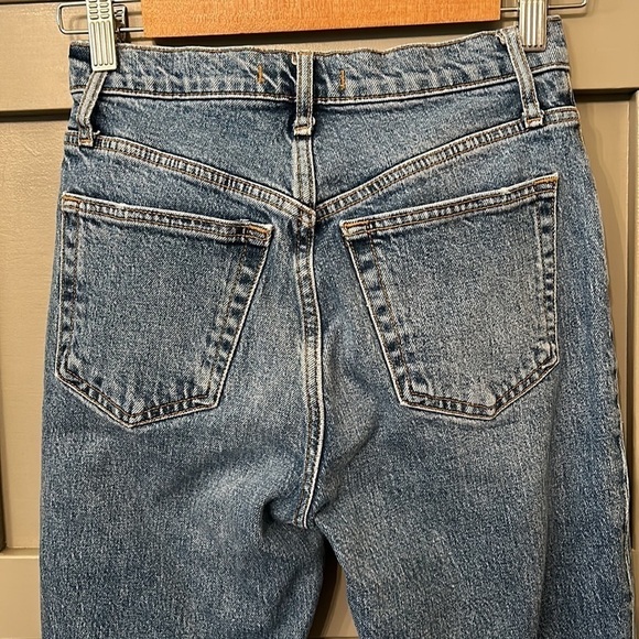 Free People We The Free Stella High Rise Skinny Jean 99% Cotton Busted Knee 26 - Picture 10 of 14